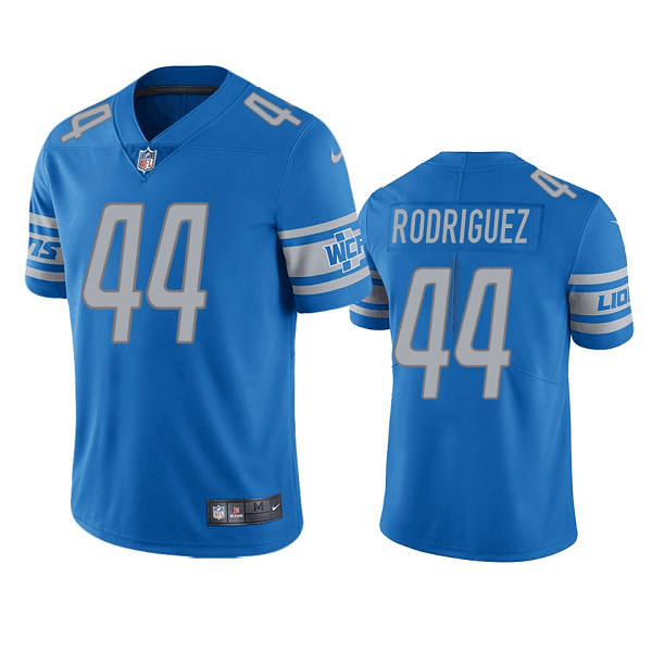 Men's Detroit Lions 44 Malcolm Rodriguez Blue Vapor Untouchable
