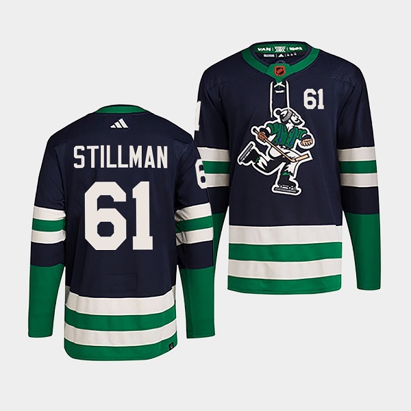 Vancouver Canucks Brock Boeser 6 Navy PrimeGreen Reverse Retro Jersey 2022-23 - Bluefink