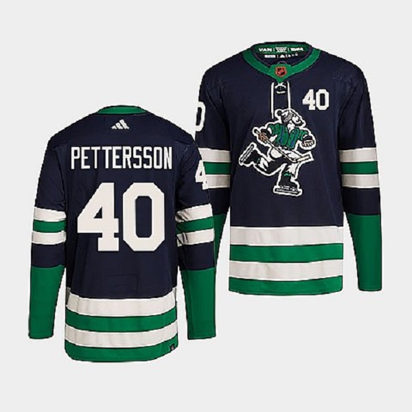 Custom Personality Sewn On Name NO.Andrei Kuzmenko Elias Pettersson Quinn  Hughes Pavel Bure Mogilny Reverse Retro Hockey Jersey