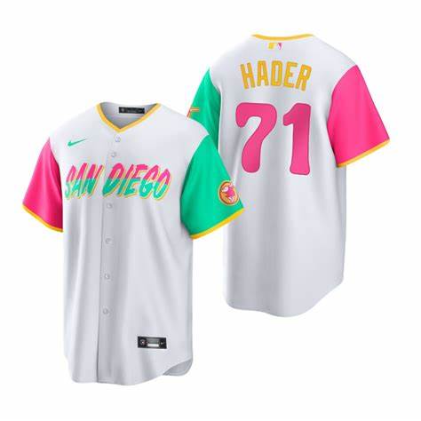 Men's San Diego Padres #71 Josh Hader White 2022 City Connect Cool Base  Stitched Jersey on sale,for Cheap,wholesale from China