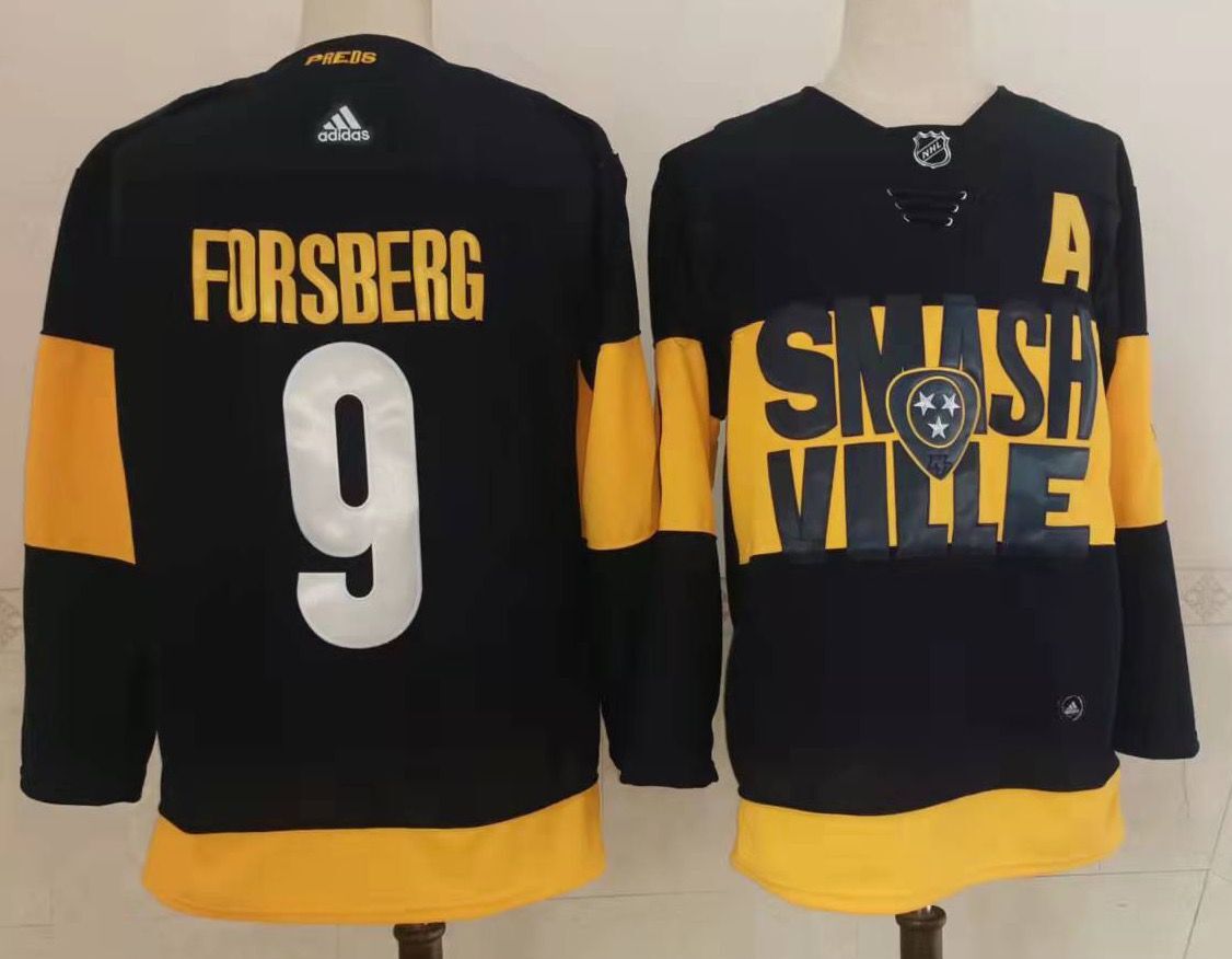 FILIP FORSBERG #9 Nashville Predators Yellow Home Replica Jersey