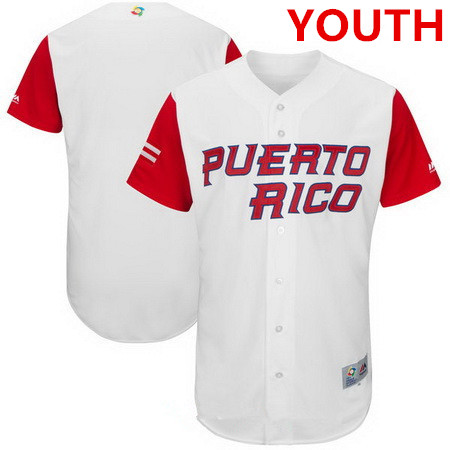 PUERTO RICO  World Baseball Classic Majestic Throwback Customized  Baseball Jersey