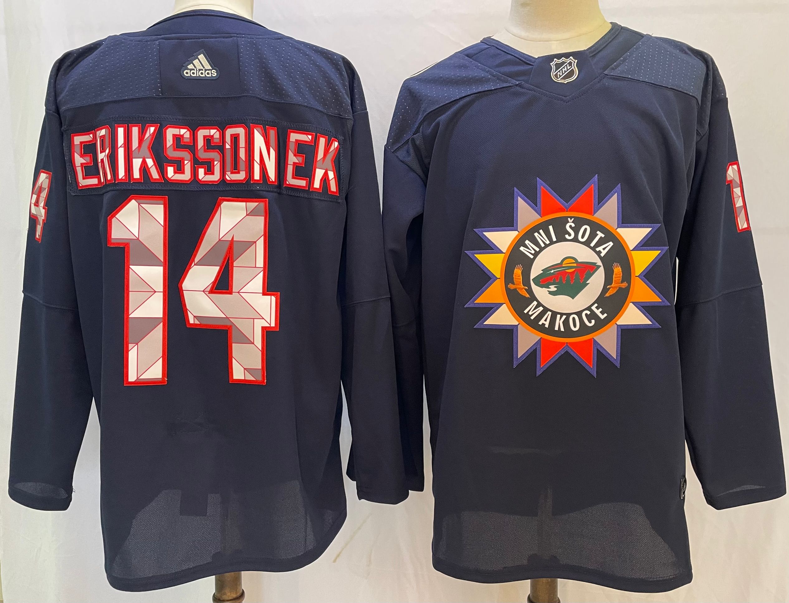 Men's Minnesota Wild #46 Jared Spurgeon 2022 Navy Native American Heritage  Day Stitched Jersey on sale,for Cheap,wholesale from China