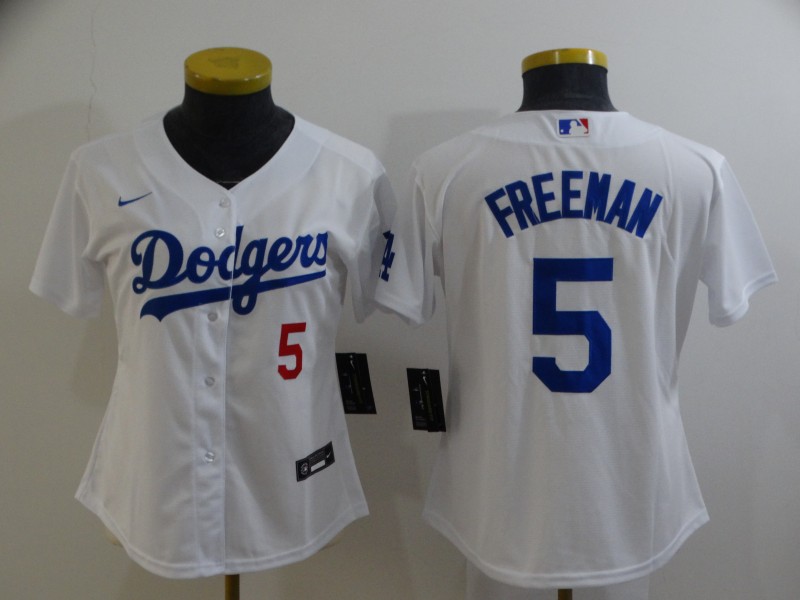 Youth Los Angeles Dodgers 5 Freddie Freeman Blue 2022 Number Cool Base