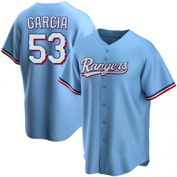 Men's Texas Rangers 53 Adolis Garcia White Cool Base Stitched Baseball Jersey on sale,for Cheap