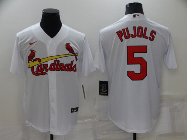 Nike Men's St. Louis Cardinals Albert Pujols #5 White Cool Base Jersey