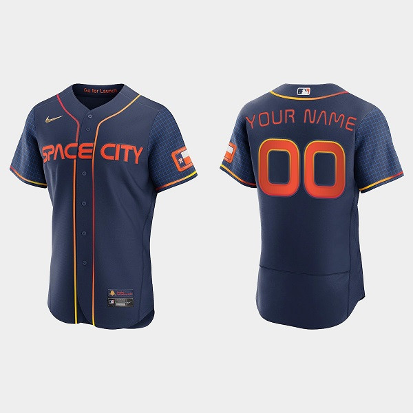 Men's Houston Astros Nike White Home Replica Custom Jersey