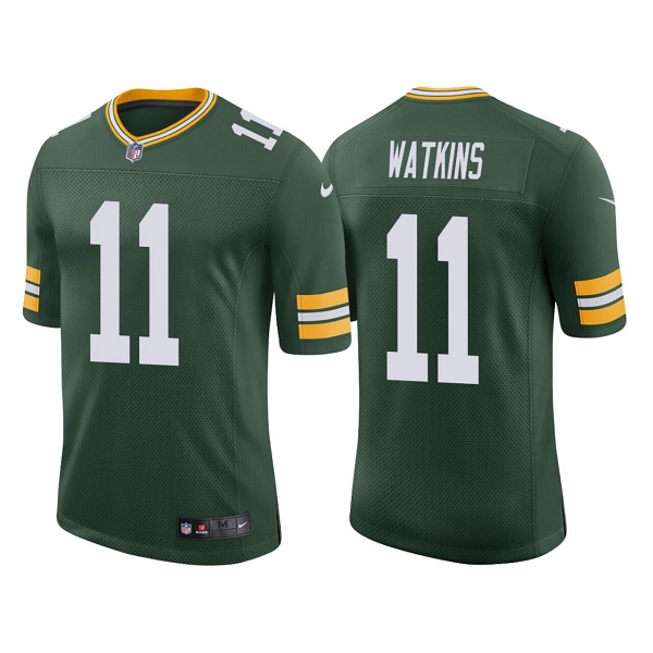 Men's Green Bay Packers 11 Sammy Watkins White Stitched Football