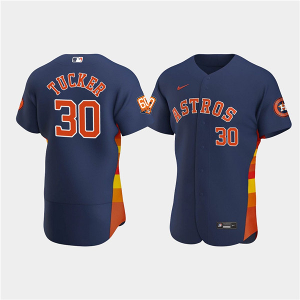 Men's Houston Astros #30 Kyle Tucker Navy 60th Anniversary Flex Base  Stitched Baseball Jersey on sale,for Cheap,wholesale from China