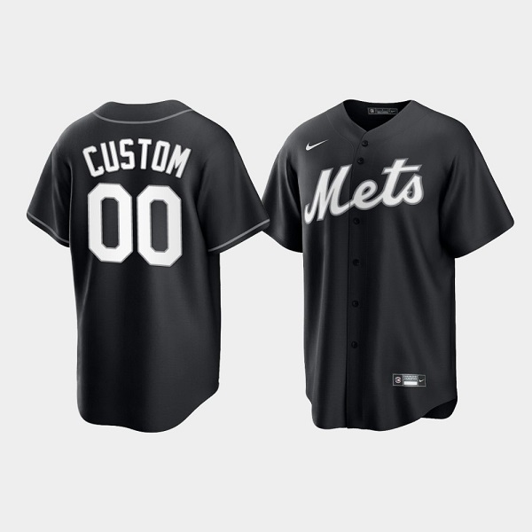 mets black jersey custom