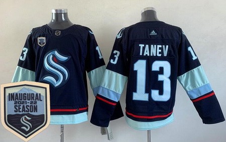 Fanatics NHL Seattle Kraken Brandon Tanev #13 Breakaway Home Replica Jersey, Men's, Small, Blue