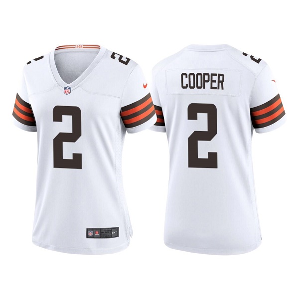 Women's Cleveland Browns #2 Amari Cooper White Vapor Untouchable