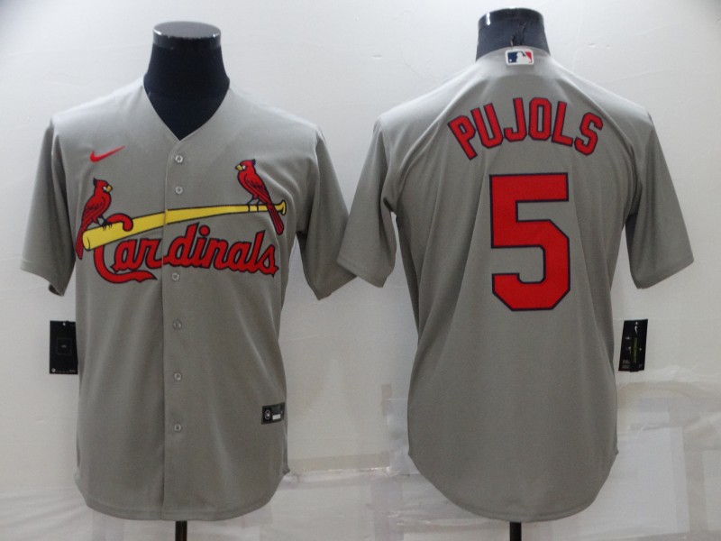 St. Louis Cardinals Gray Road Jersey by NIKE