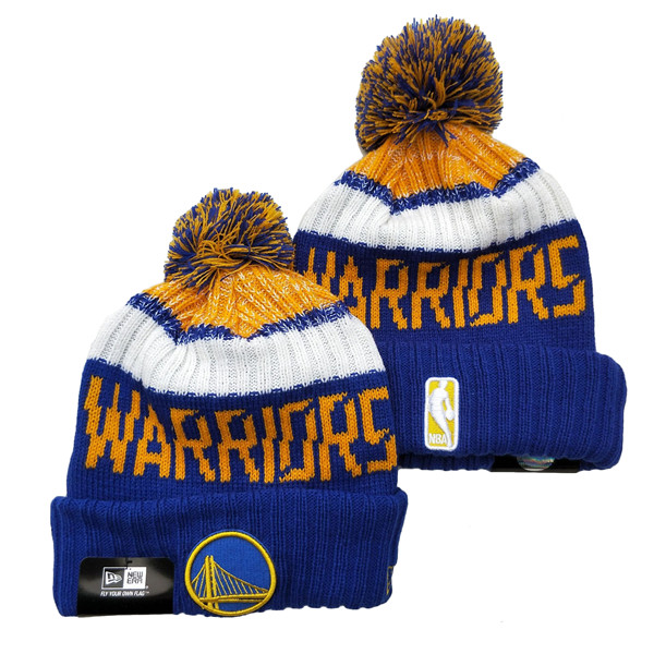 warriors knit hat