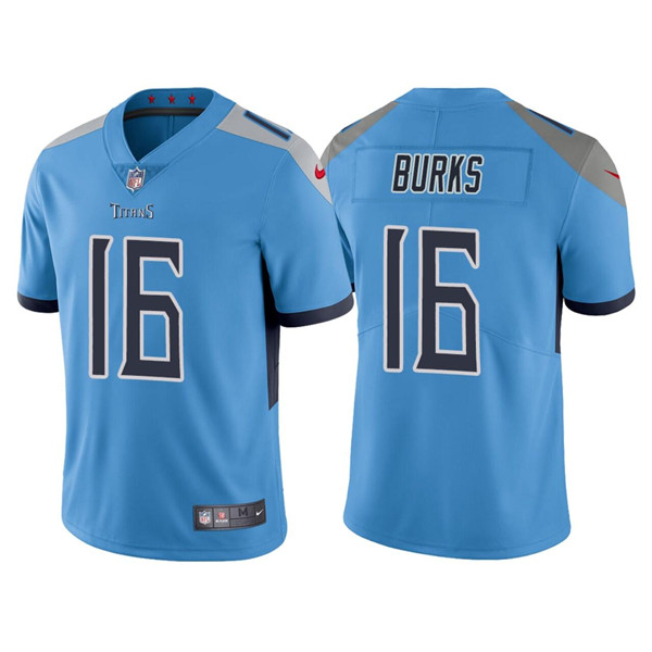 Men's Nike Treylon Burks Navy Tennessee Titans Vapor F.U.S.E. Limited Jersey Size: Medium