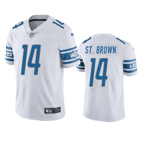 Men's Detroit Lions 14 monRa St. Brown Gray Vapor Untouchable Limited