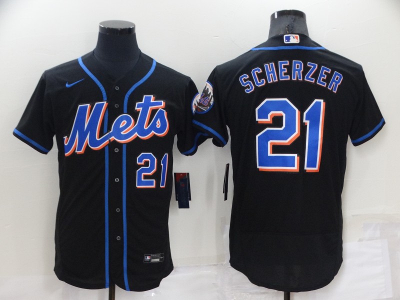 Men's New York Mets #21 Max Scherzer Black Stitched MLB Flex Base Nike  Jersey on sale,for Cheap,wholesale from China