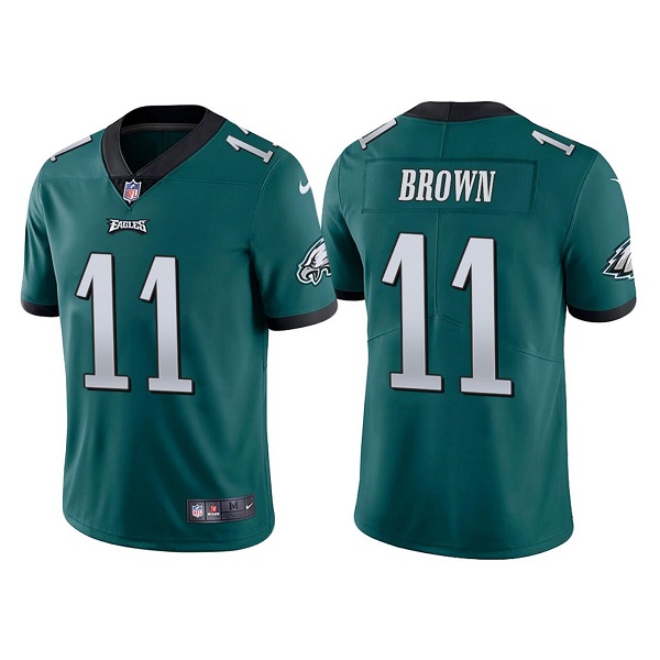 Men's Philadelphia Eagles 11 A. J. Brown Black Vapor Untouchable