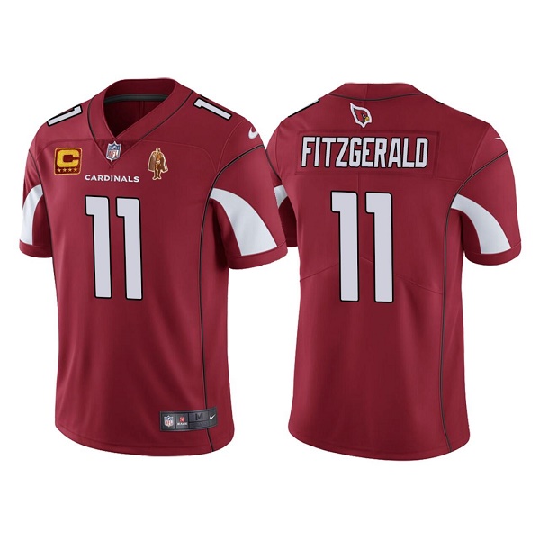 Men's Arizona Cardinals #11 Larry Fitzgerald Red With C Patch & Walter  Payton Patch Limited Stitched Jersey on sale,for Cheap,wholesale from China