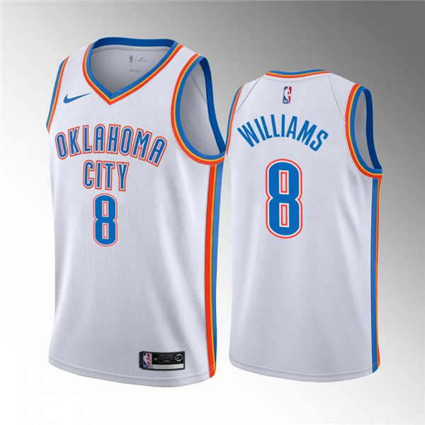 Men's Oklahoma City Thunder 8 Jaylin Williams Blue Icon Edition