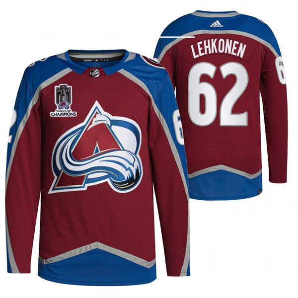 Avalanche Authentic Primegreen Road #62 Artturi Lehkonen Jersey - S-46