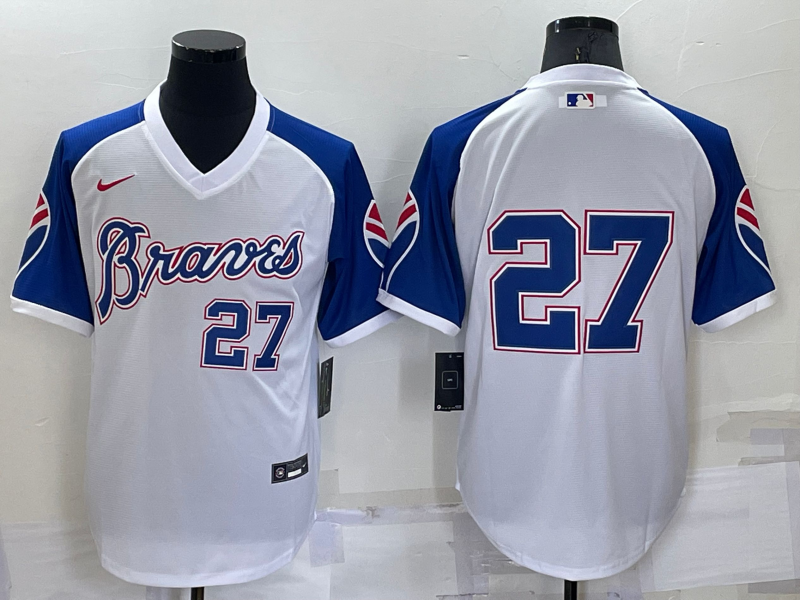 Men's Atlanta Braves 27 Austin Riley Black Turn Back The Clock