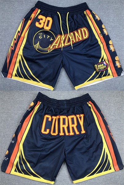 NBA Shorts Men Warriors Navy All Stitched