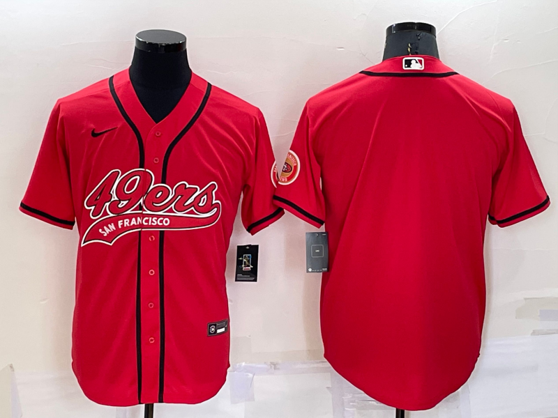 Men's San Francisco 49ers Blank Red Stitched MLB Cool Base Nike Baseball Jersey