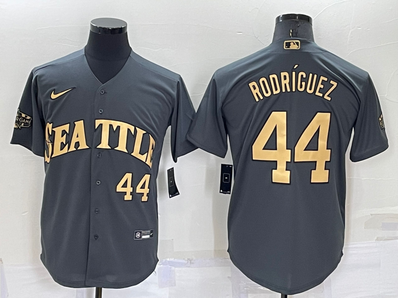 Men's Seattle Mariners 44 Julio Rodriguez Cream Stitched MLB Cool Base