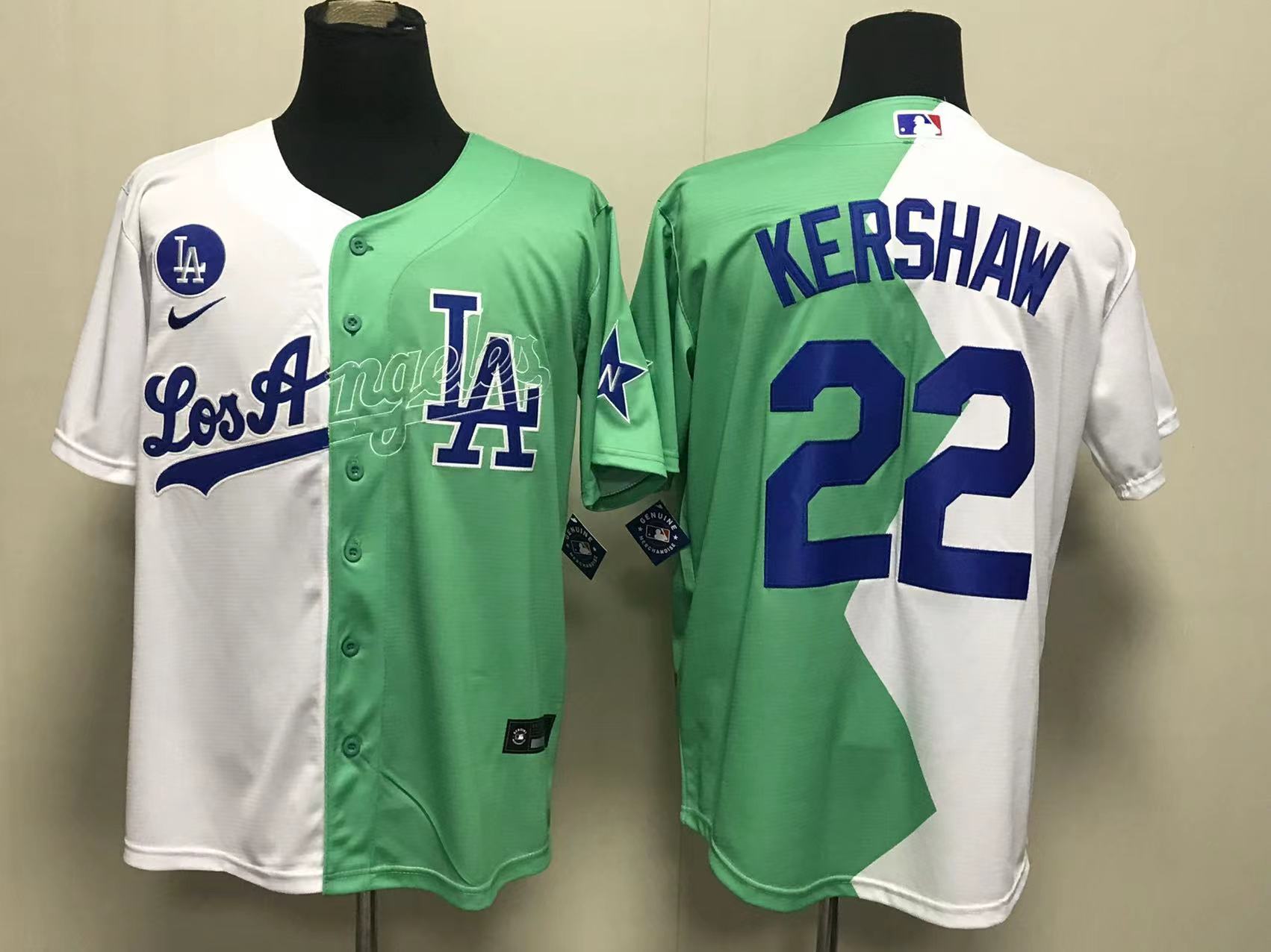 Los Angeles Dodgers - Bunny #22 Kershaw #22 Cool/FlexBase Men's Stitched  Jersey