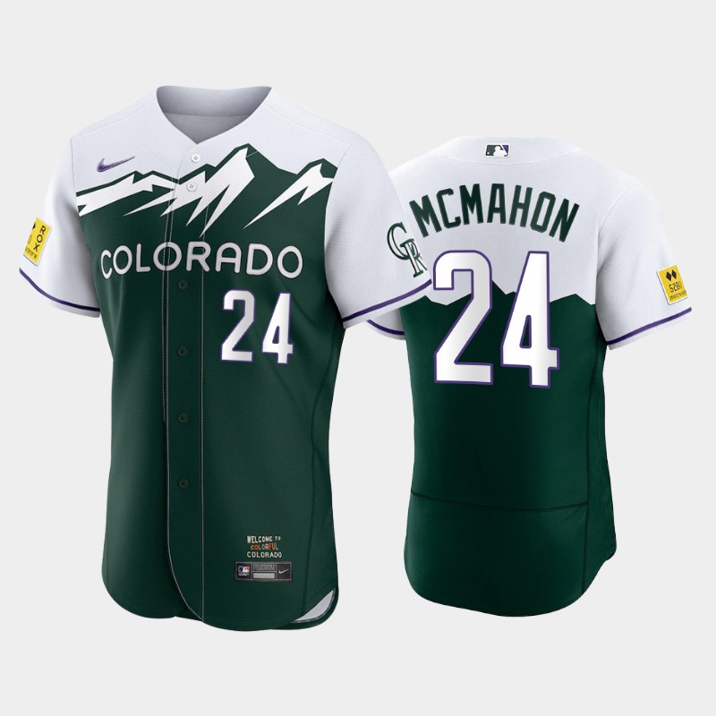 Nike Men's Colorado Rockies Ryan McMahon #24 Black Cool Base Jersey