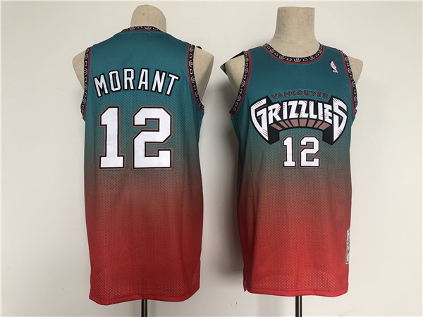 New Large Ja Morant 12 Memphis Grizzlies Throwback Basketball Jersey Teal  Retro