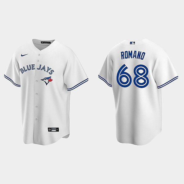 Men's Blue Jays #68 Jordan Romano White Replica Jersey on sale,for