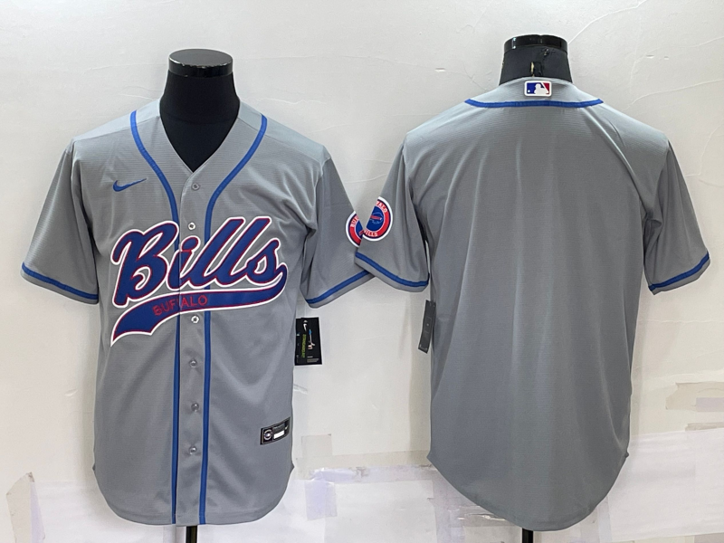 Men's Buffalo Bills Blank White Stitched MLB Cool Base Nike Baseball