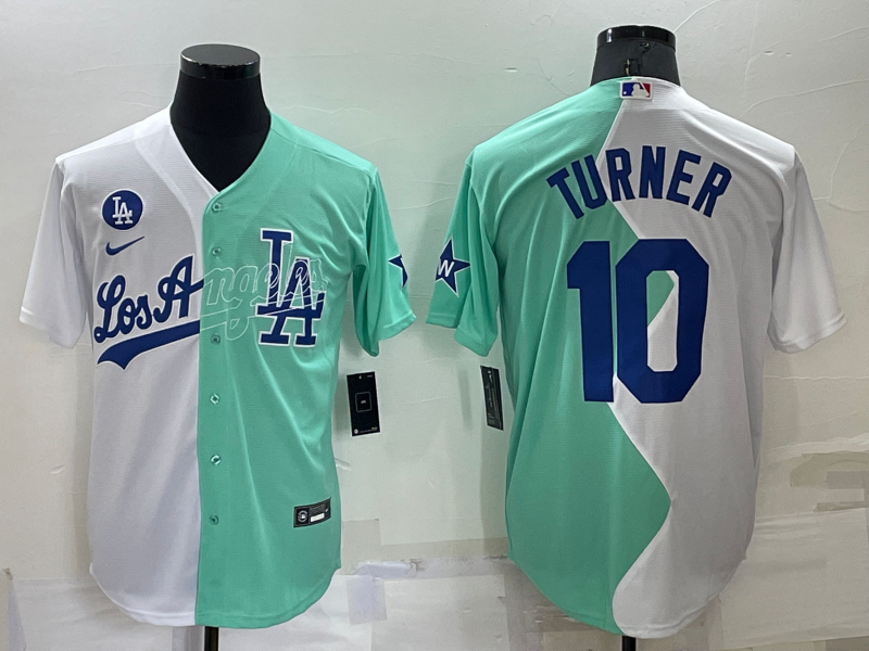 Men's Los Angeles Dodgers #10 Justin Turner White Green Two Tone 2022  Celebrity Softball Game Cool Base Jersey on sale,for Cheap,wholesale from  China