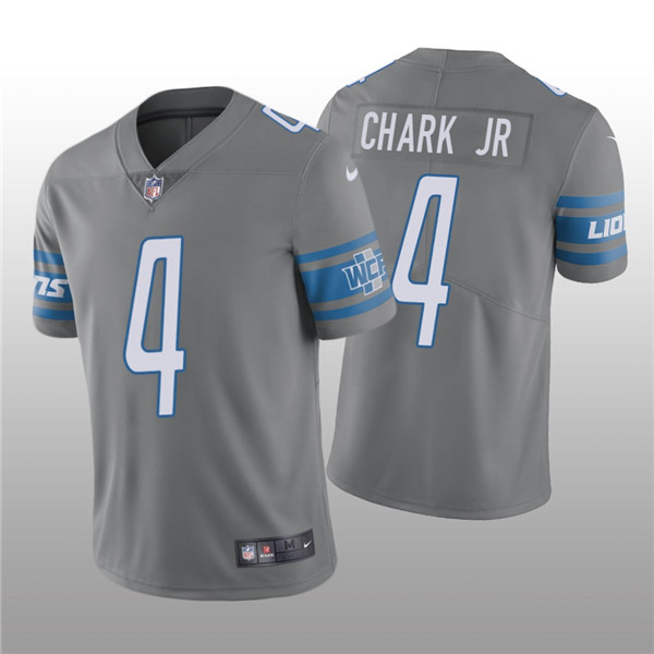 Men's Detroit Lions #4 DJ Chark Jr. Gray Vapor Untouchable Limited Stitched Jersey on sale,for 