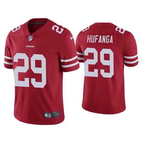 Men San Francisco 49ers 29 Talanoa Hufanga Black Vapor Limited Jersey