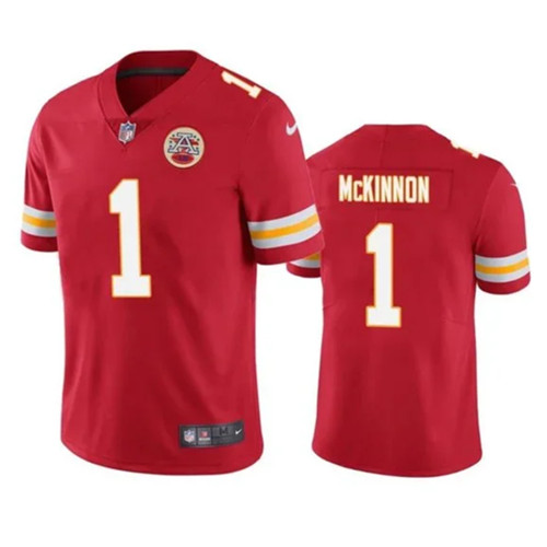 Men's Kansas City Chiefs 1 Jerick McKinnon Red Vapor Untouchable