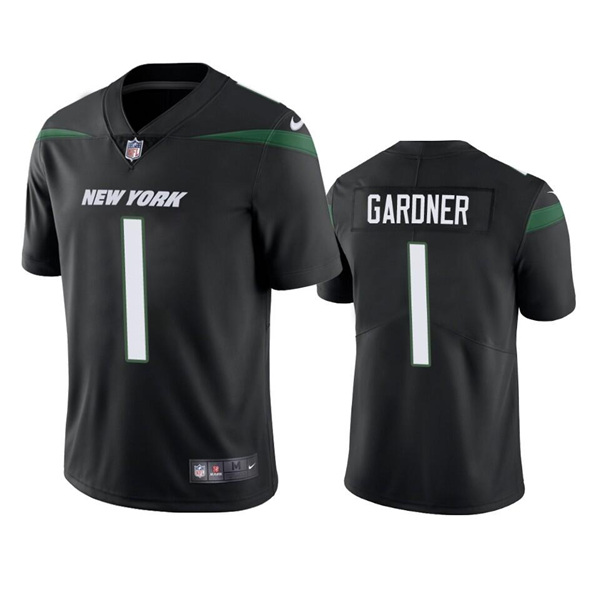 Men's New York Jets 1 Ahmad Gardner 2022 Black Vapor Untouchable