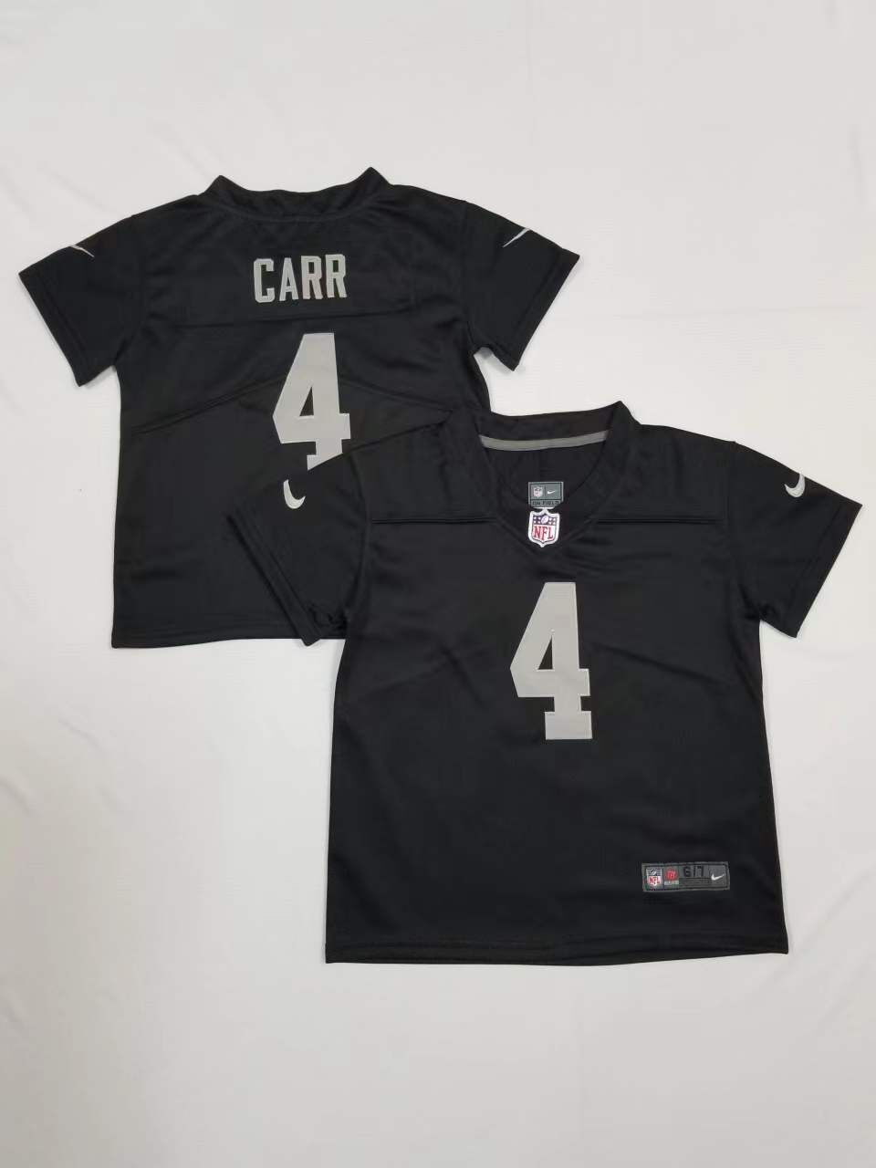 Toddler Las Vegas Raiders 4 Derek Carr Limited Black Vapor Jersey on