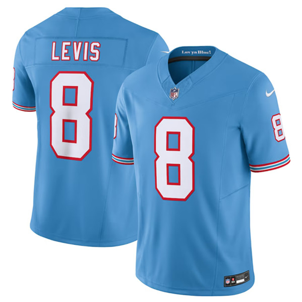 Men's Tennessee Titans 8 Will Levis Light Blue 2023 F.U.S.E. Vapor