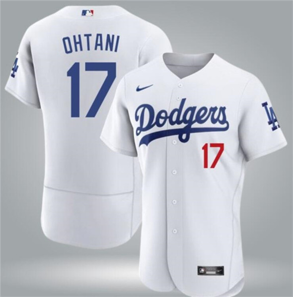 Men's Los Angeles Dodgers 17 Shohei Ohtani White Flex Base Stitched