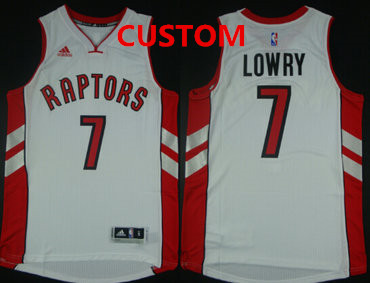 Men's Toronto Raptors Custom Revolution 30 Swingman 2014 New White Jersey
