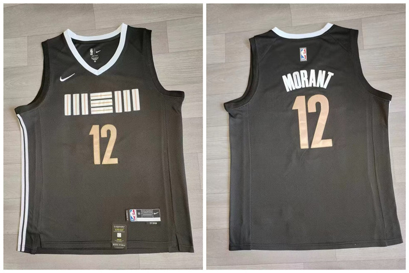 Grizzlies 12 Ja Morant Black Nike 2023-24 City Edition Swingman Jersey