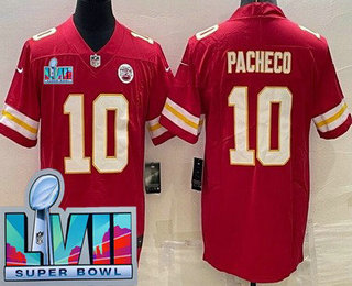 Men's Nike Isiah Pacheco Gray Kansas City Chiefs Super Bowl LVII Patch  Atmosphere Fashion Game Jersey