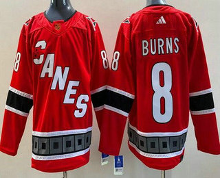 Men Brent Burns Carolina Hurricanes Reverse Retro Jersey Gray #8