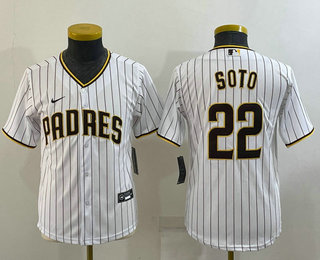 Nike Youth San Diego Padres Juan Soto #22 Brown Cool Base Jersey