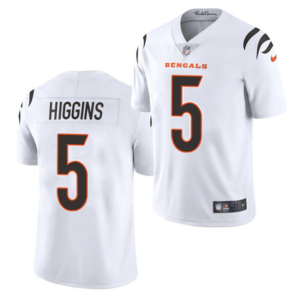Men's Cincinnati Bengals 5 Tee Higgins Gray With Patch Cool Base