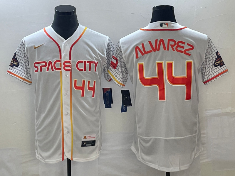 Men's Houston Astros 44 Yordan Alvarez Number White 2023 City Connect