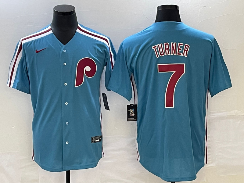 Philadelphia Phillies Nike Alternate Authentic Custom Jersey - Light Blue